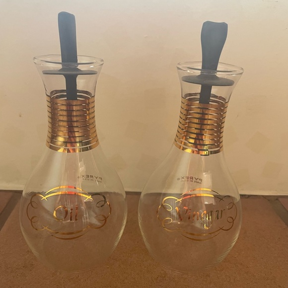 Pyrex Other - pyrex oil and vinegar glass bottles.